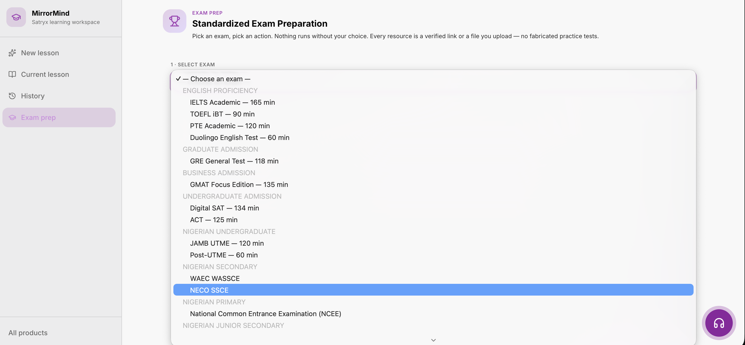 Exam path